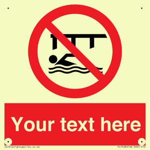 Custom Do not swim in the vicinity of piers